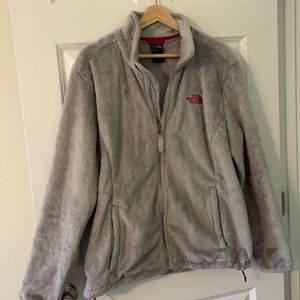 The north face plush jacket gray
